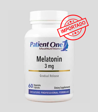 Patient One Melatonin | 3mg Gradual Release 60 vegetable capsules