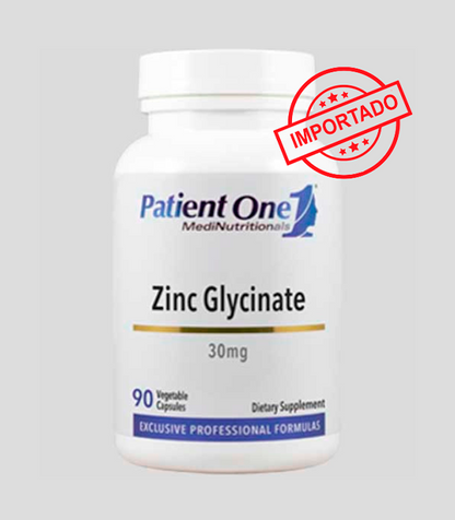 Patient One Zinc Glycinate | 30 mg, 90 vegetable capsules